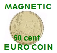 Magnetic 50 Cent Euro Coin (Super Strong) by KREIS