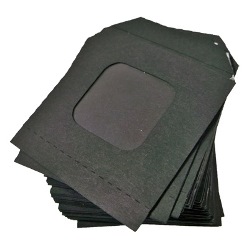 Nest of Wallet Refill Envelopes 50 units (Black with Window)
