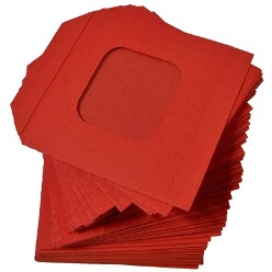 Nest of Wallet Refill Envelopes 50 units (Red with Window)