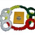 Jumbo Feather Flower Rings (Red, Yellow, and Green) by Kikuchi