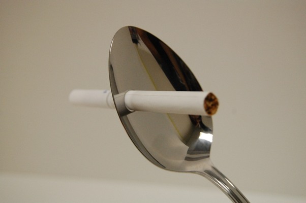 Cigarette Thru Spoon