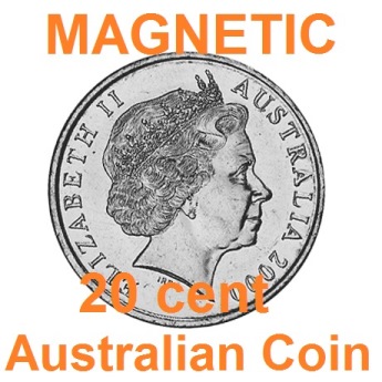 Magnetic Australian 20 Cent Coin (Super Strong) by KREIS