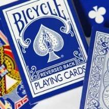 Reversed Back Bicycle Deck - Blue