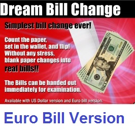 Dream Bill Change Wallet by TRIX (Euro Bill Version)